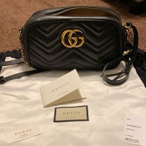 Gucci Small Marmont Camera Bag Black
